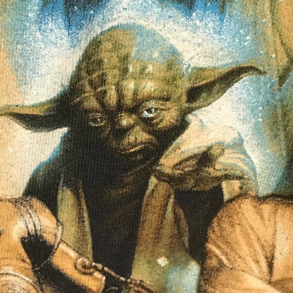 Disney Star Wars Yoda Black Short Sleeve T Shirt Tee - Picture 3 of 6